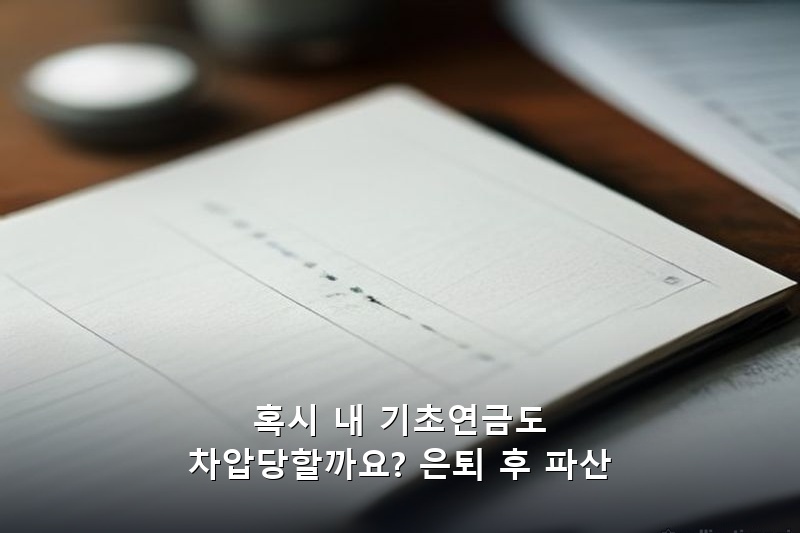 혹시 내 기초연금도 차압당할까요? 은퇴 후 파산 위기 막아주는 행복지킴이통장 비밀